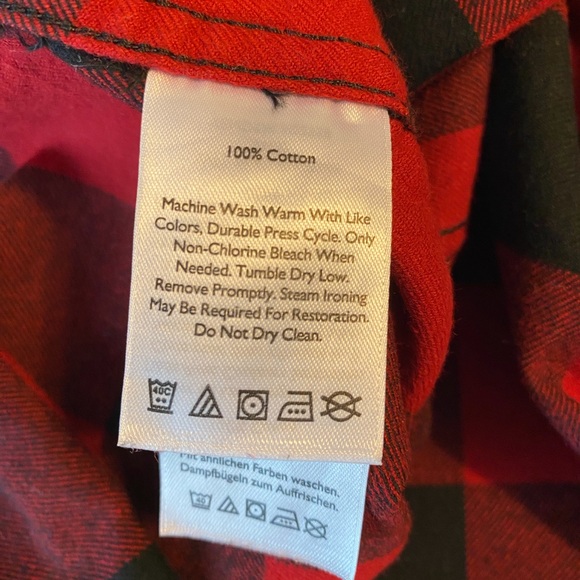 2XL Tall Eddie Bauer Red & Black Plaid Shirt. - Picture 7 of 8